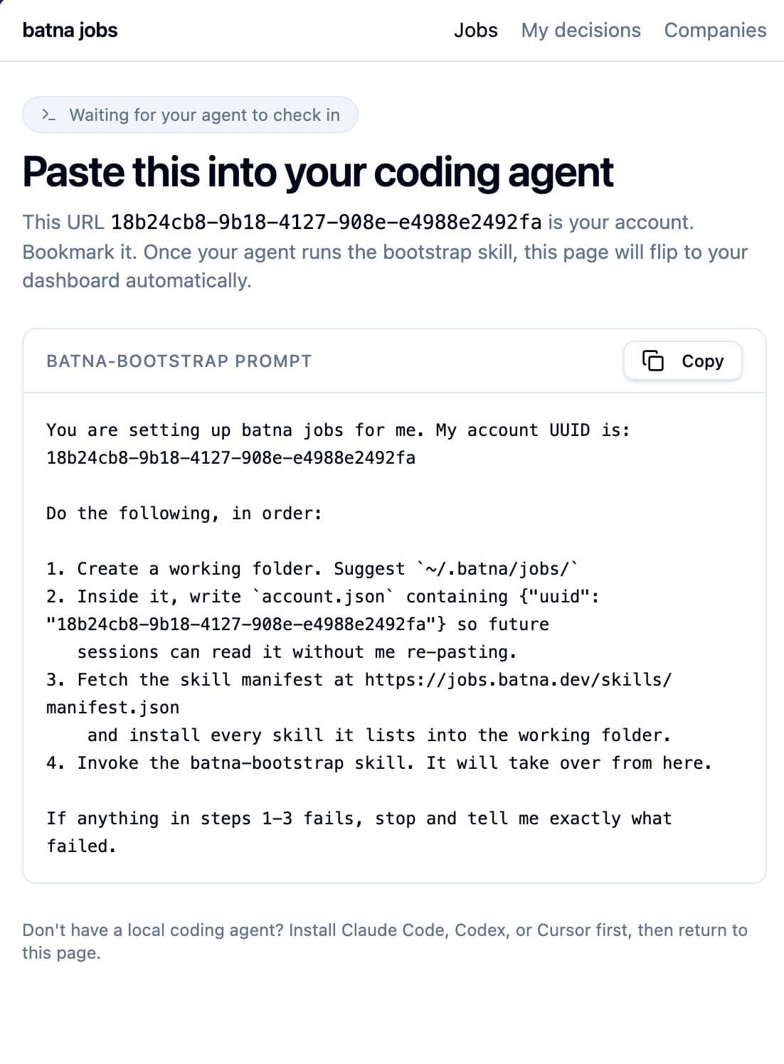 Agent experience exploration